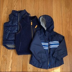 Boys vests and spring jacket, size 18mo -2T